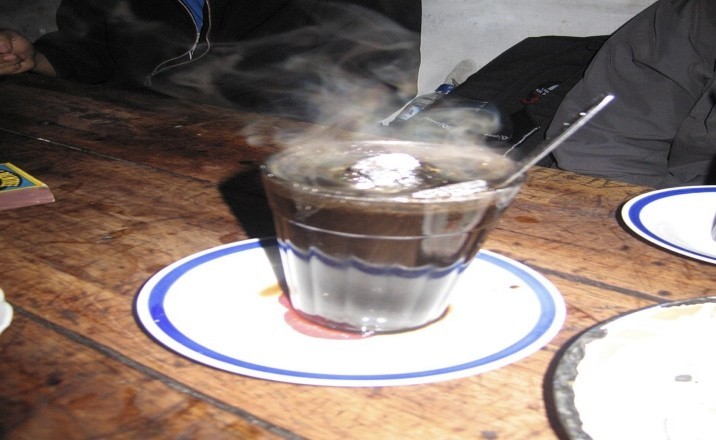 Coffee with charcoal
