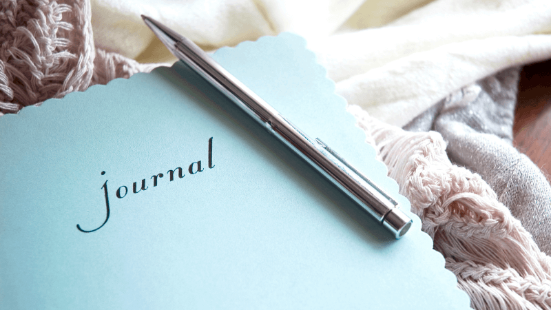 A journal and a pen