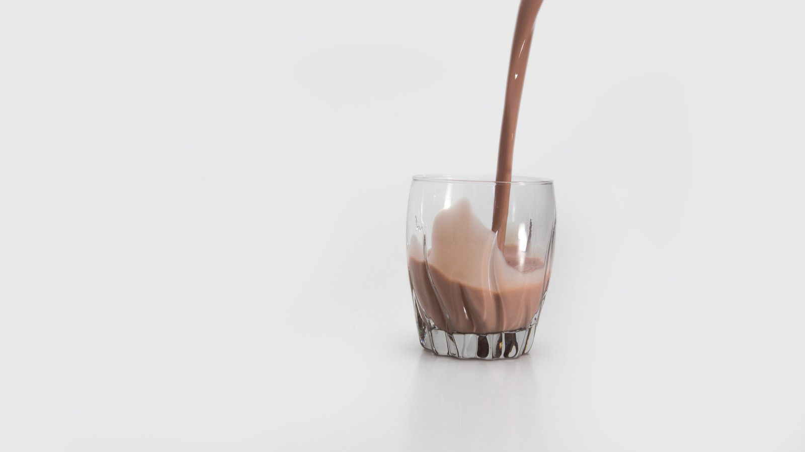 A glass of chocolate milk