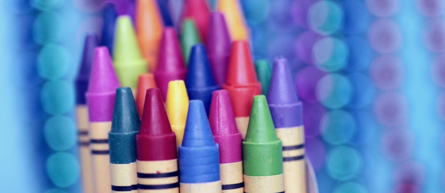 A variety of crayons in different colors