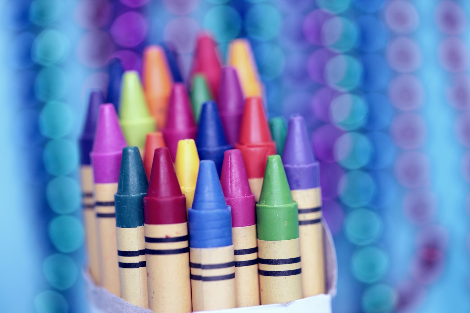 A variety of crayons in different colors