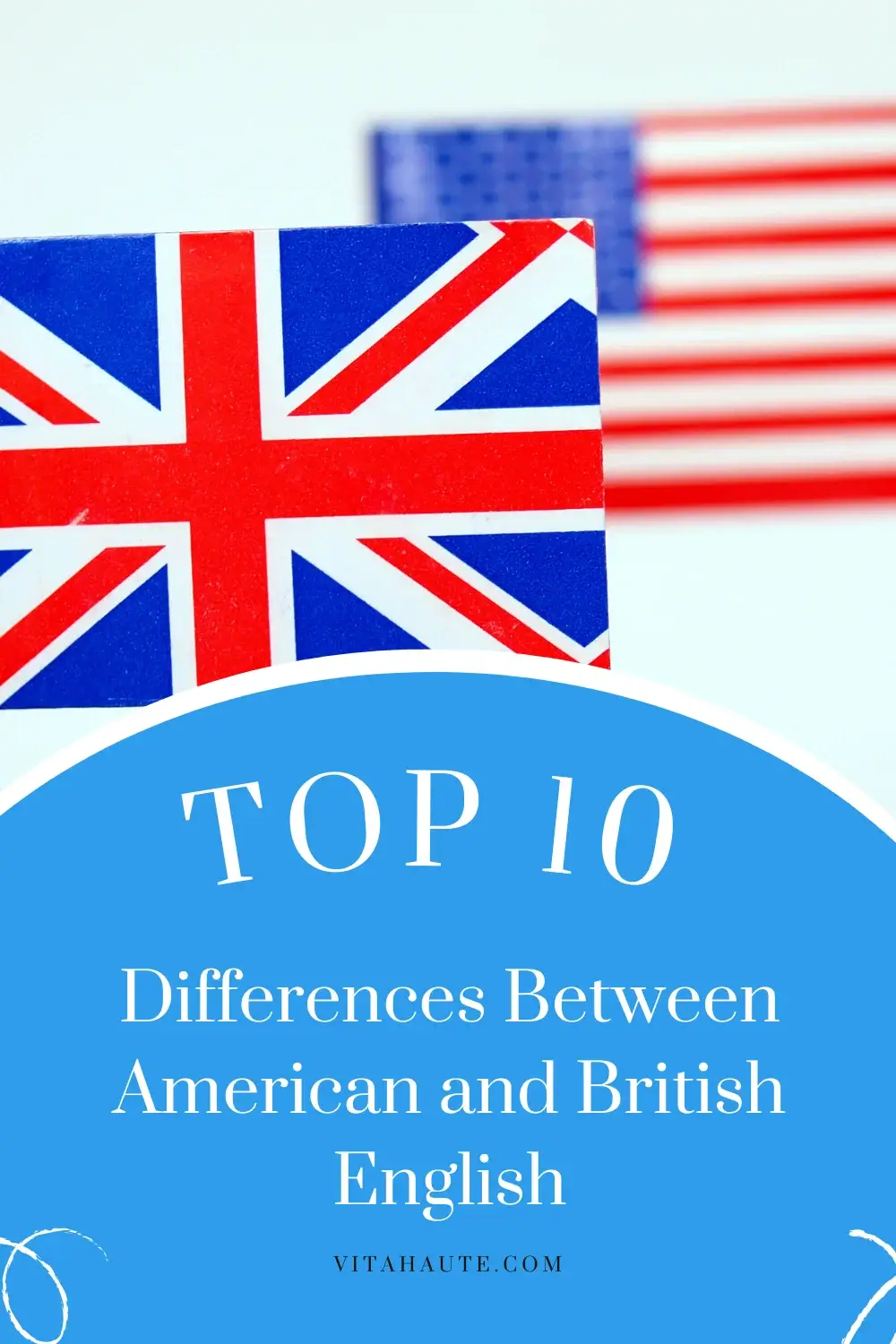 10 Differences Between American and British English Pinterest pin