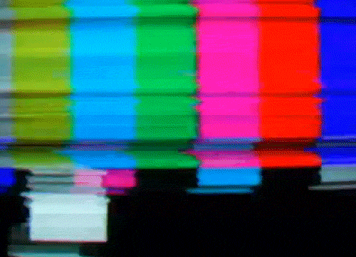 A gif of a television turning on and off