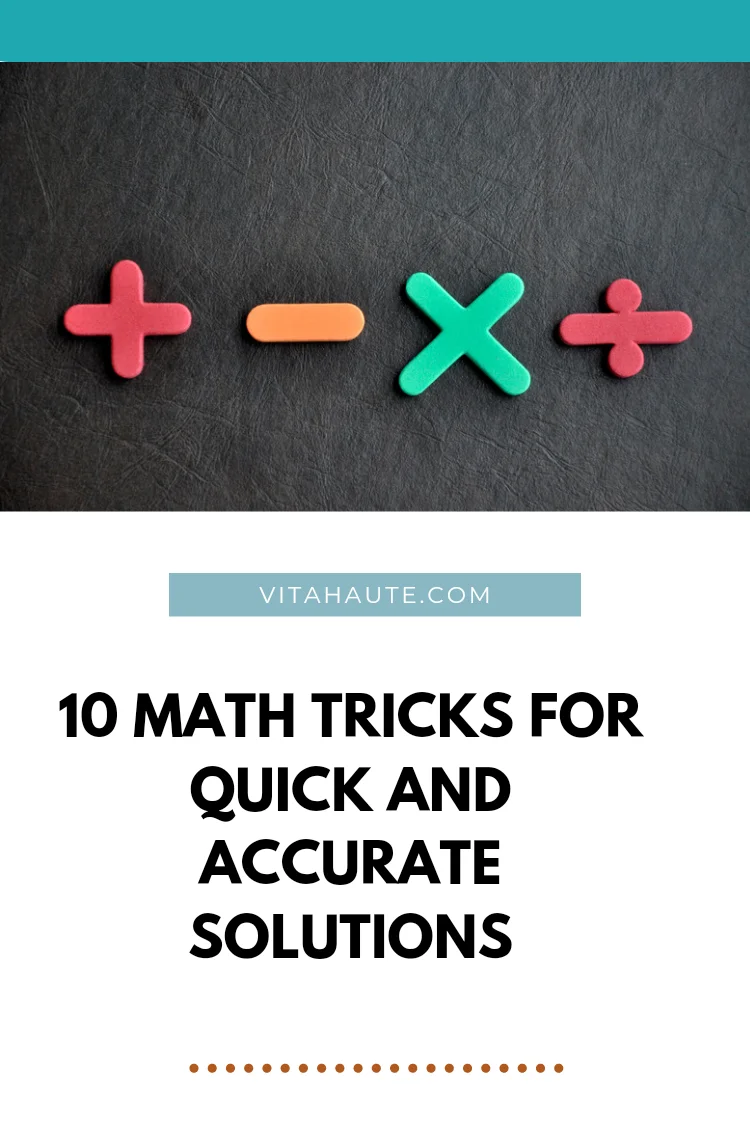 10 Math Tricks for Quick and Accurate Solutions Pinterest pin