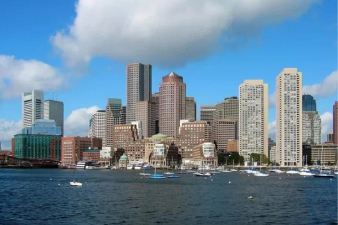 Bird's eye view of Boston Massachusetts during the daytime