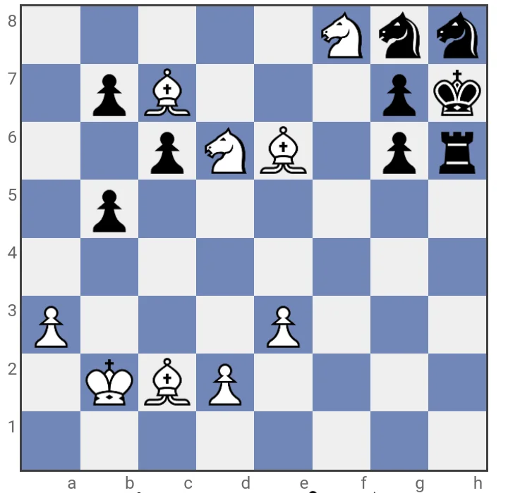 Chess position in which white underpromotes its Pawn to a knight in order to checkmate the opponent's king