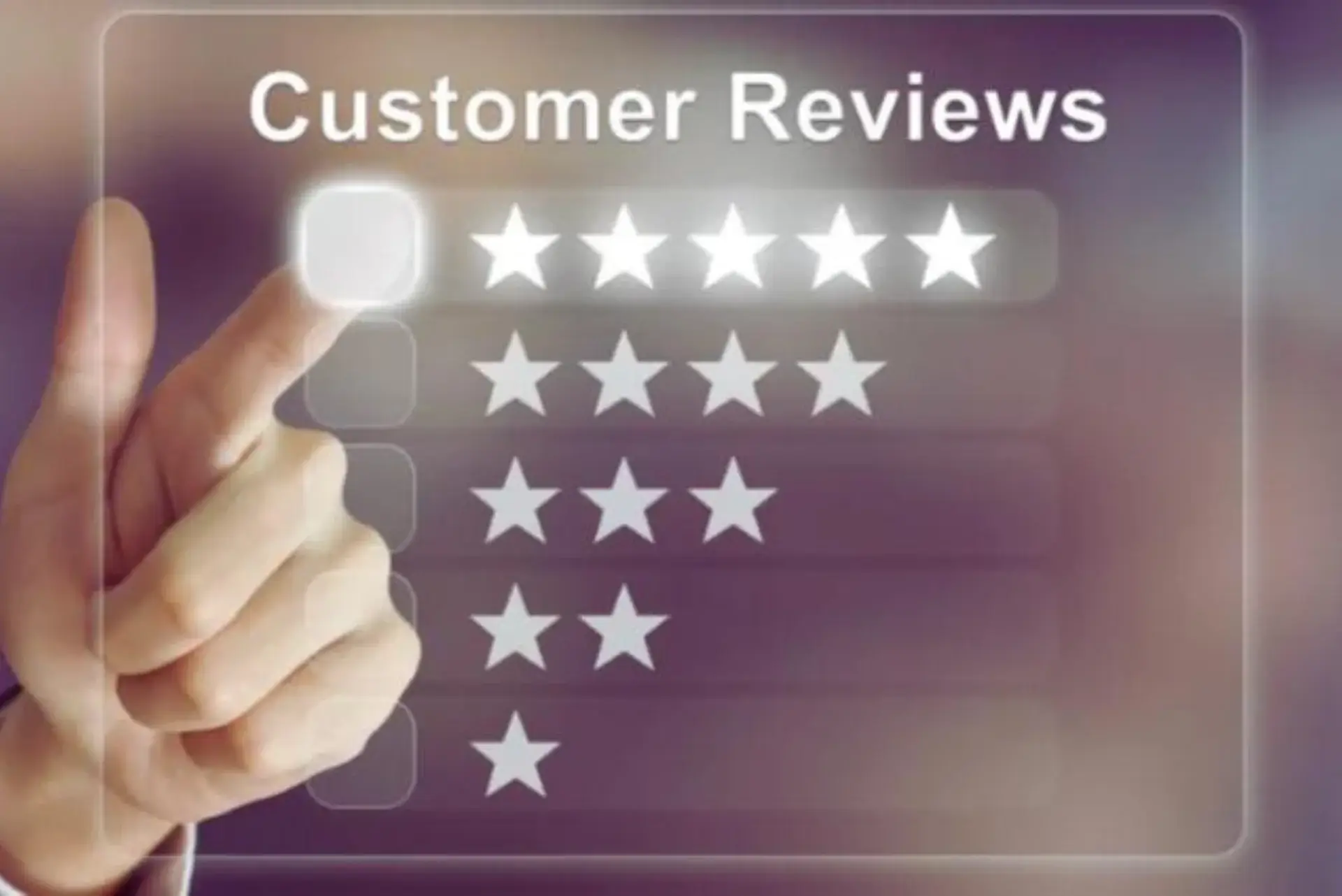 entrepreneur soliciting a positive review from a happy customer