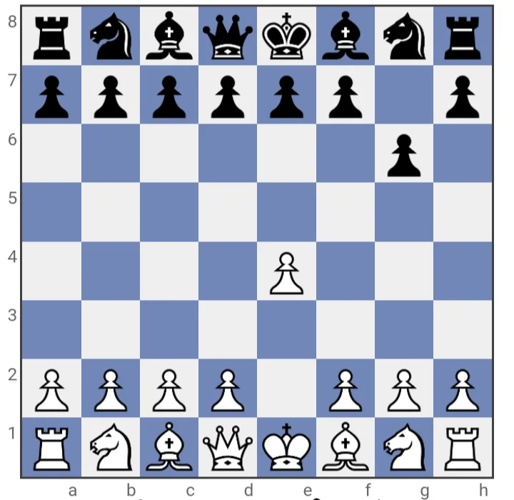 Example of a bad opening chess move for black Bishop to G6