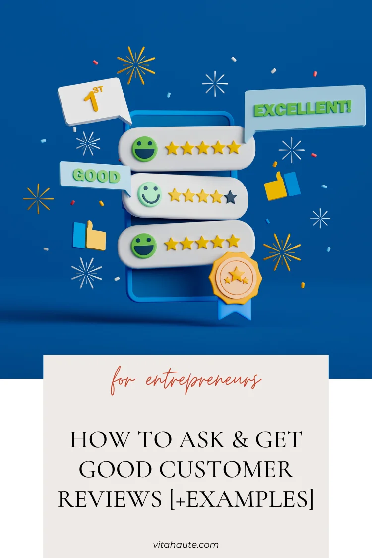 How to Ask & Get Good Customer Reviews [+Examples] pinterest pin