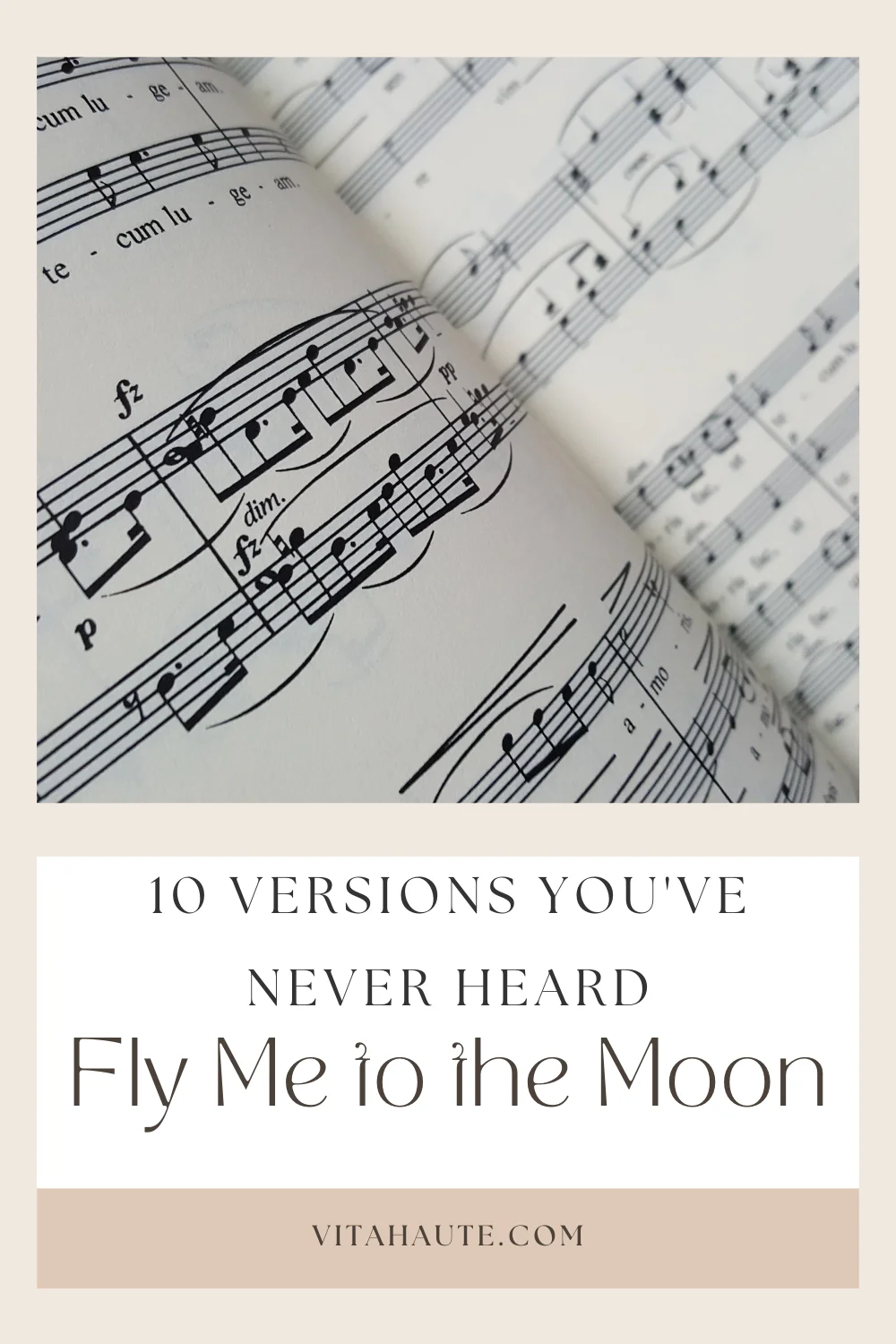 collection of vintage vinyl record sleeves, showcasing the diverse interpretations of 'Fly Me to the Moon' and encapsulating the timeless appeal of this beloved song