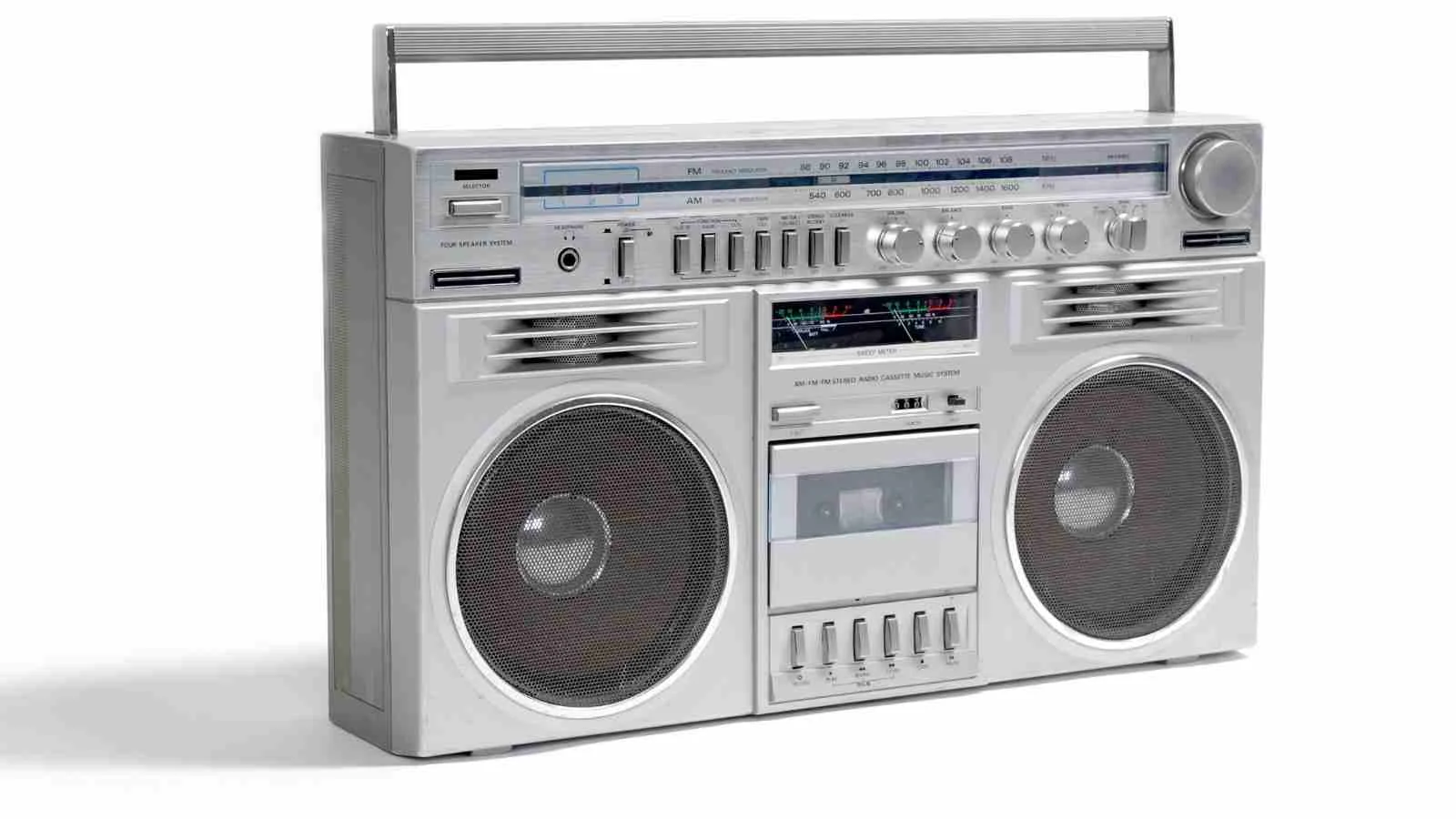 A large boombox from the 1980s