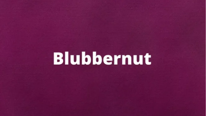 The word blubbernut and its meaning