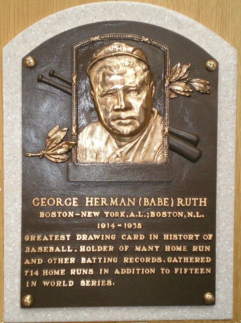 Babe Ruth plaque at Yankee Stadium