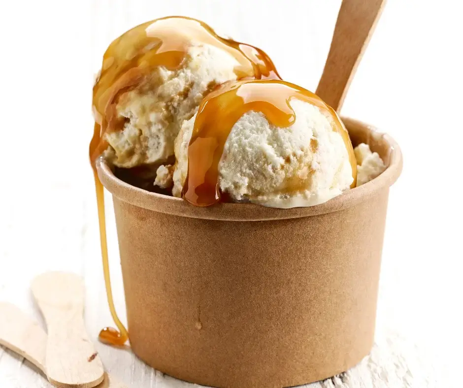 Sweet potato ice cream in a cone