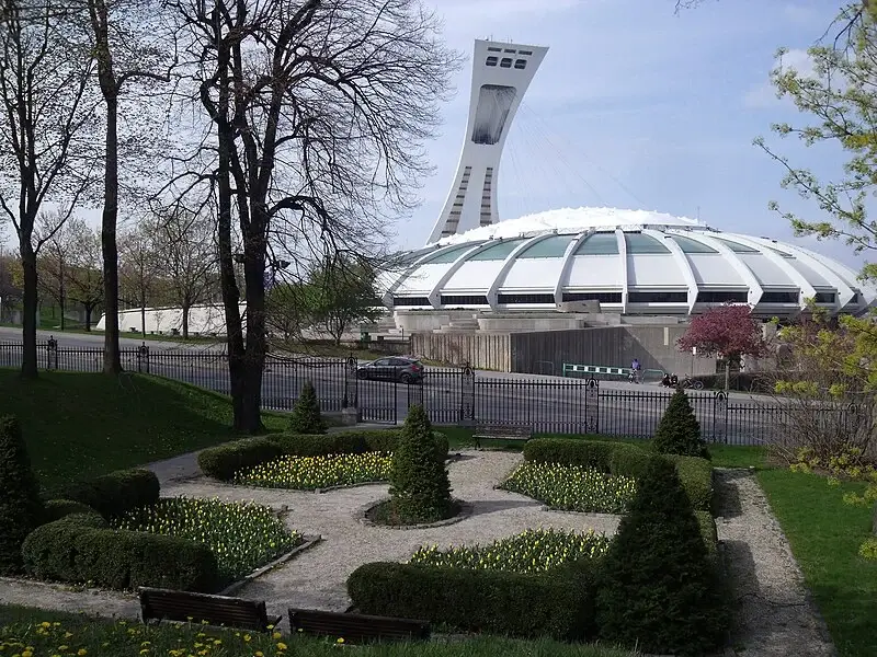A snapshot of the exterior of Olympic stadium in montreal, canada, home of the the defunct major league baseball team the Montreal Expos