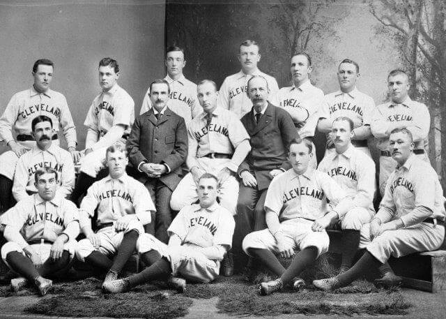 Team portrait of the Cleveland spiders team, a defunct major league baseball team