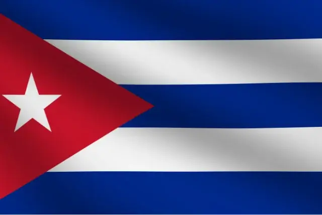 The Cuban flag