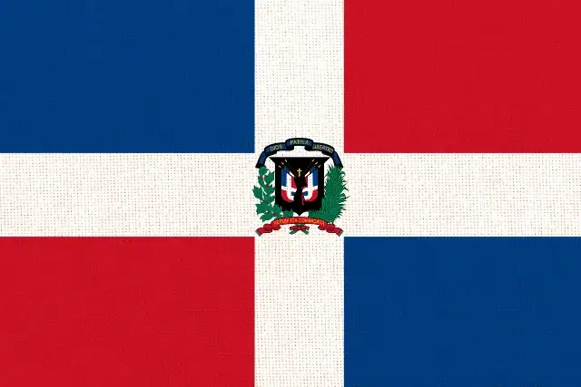 The flag of the Dominican Republic