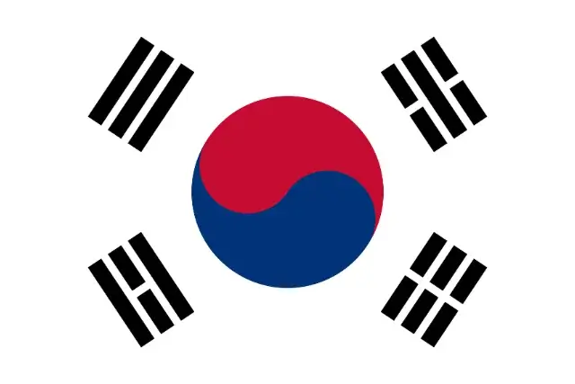 The flag of the Republic of Korea