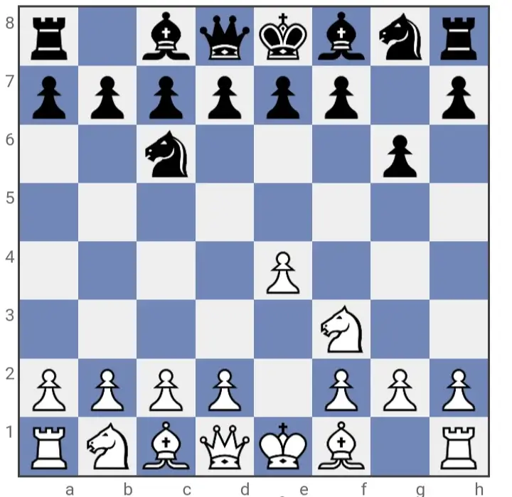 Chess position showing black preparing to fianchetto the bishop