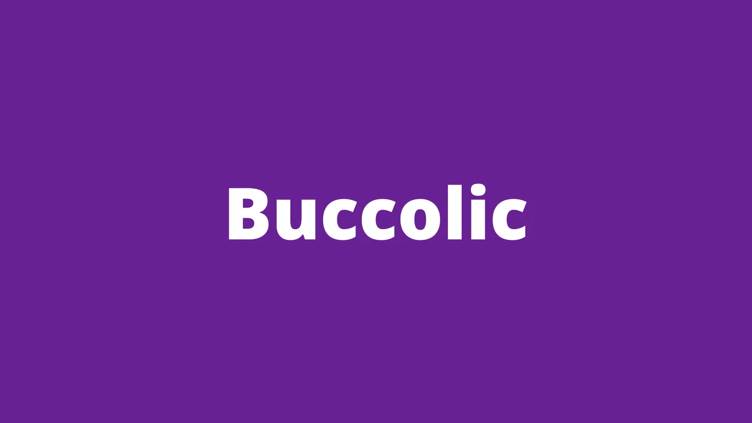 The word bucolic and its meaning