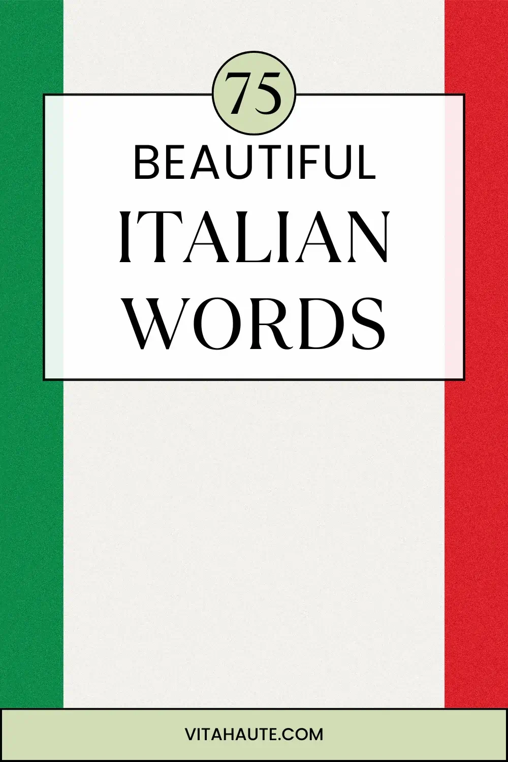 A long list of beautiful Italian words