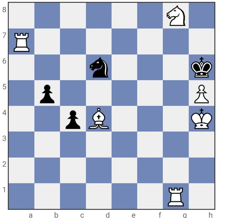 White achieves mate by underpromoting to a Knight