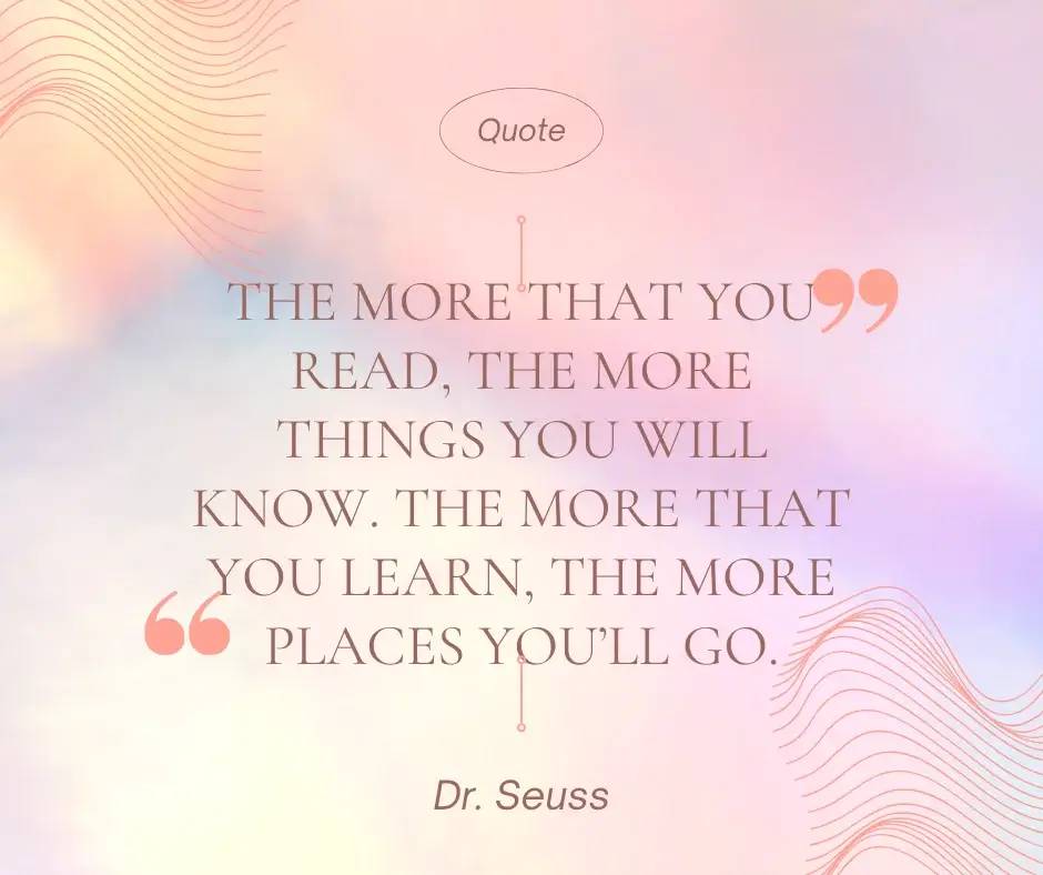 quote about books and reading by Dr. Seuss