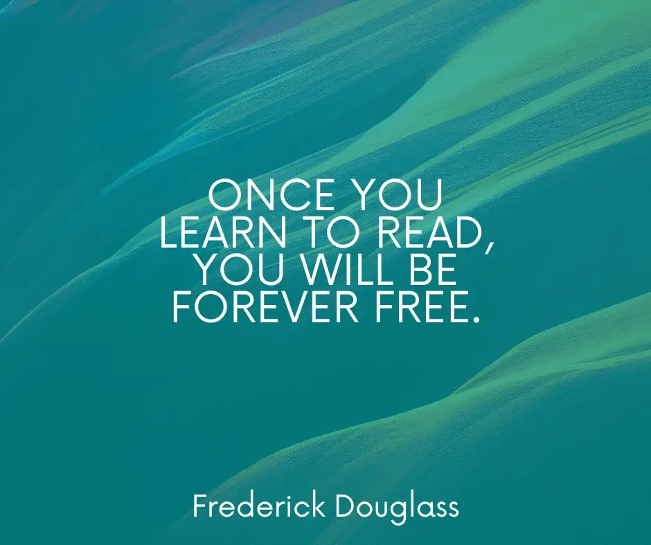 quote about books and reading by Frederick Douglass