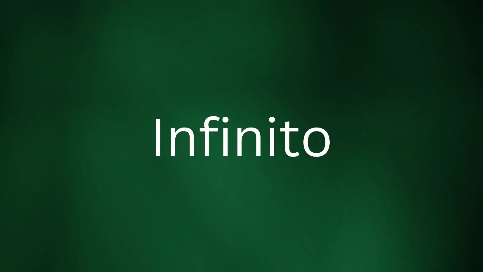 The Spanish word infinity and its meaning