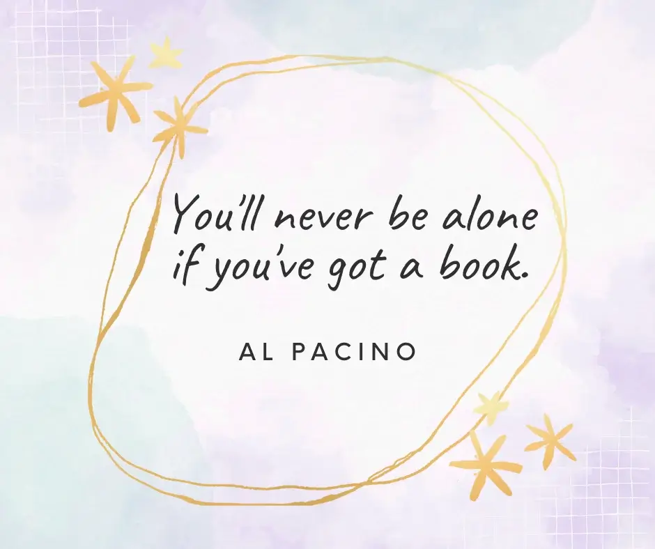 Inspirational quote about books and reading