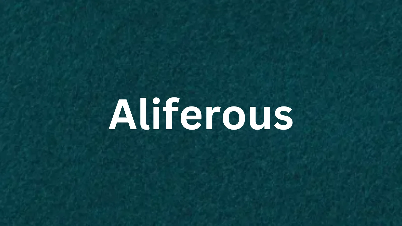 Aliferous