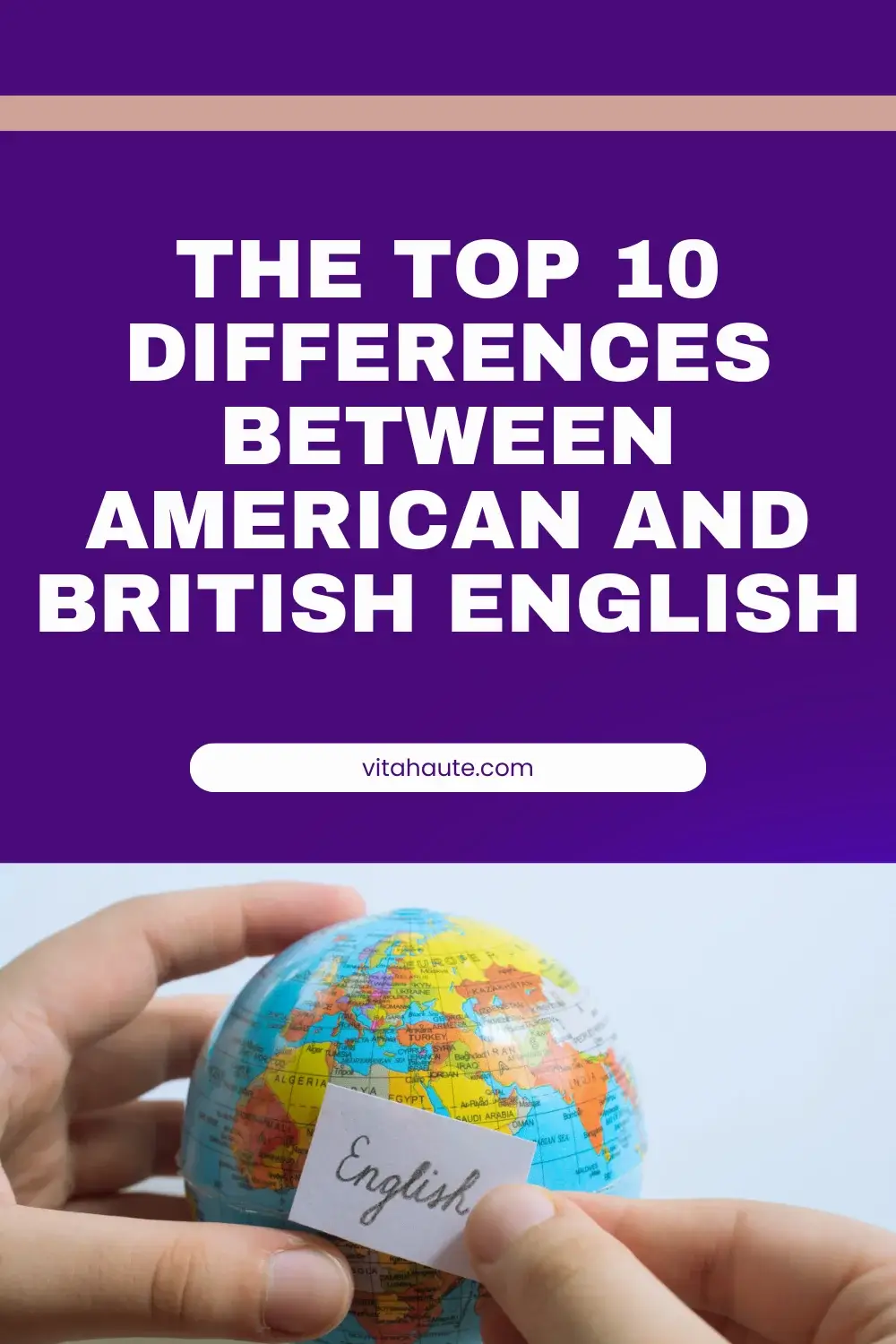 Two speech bubbles with British and American slang