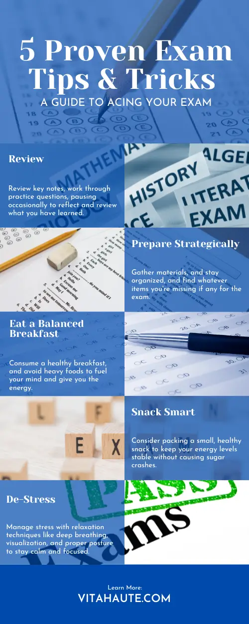 Exam tips infographic
