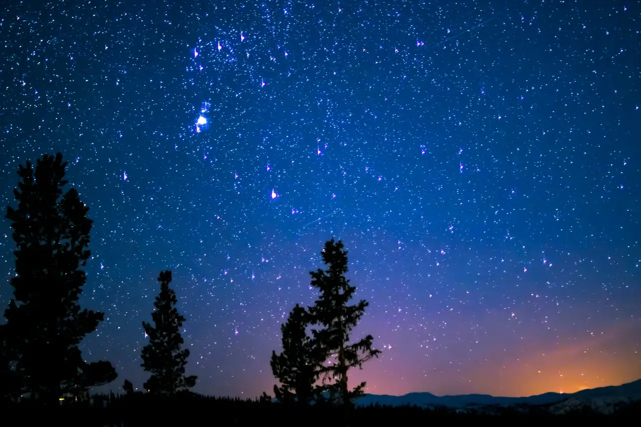 A rainbow in the sky