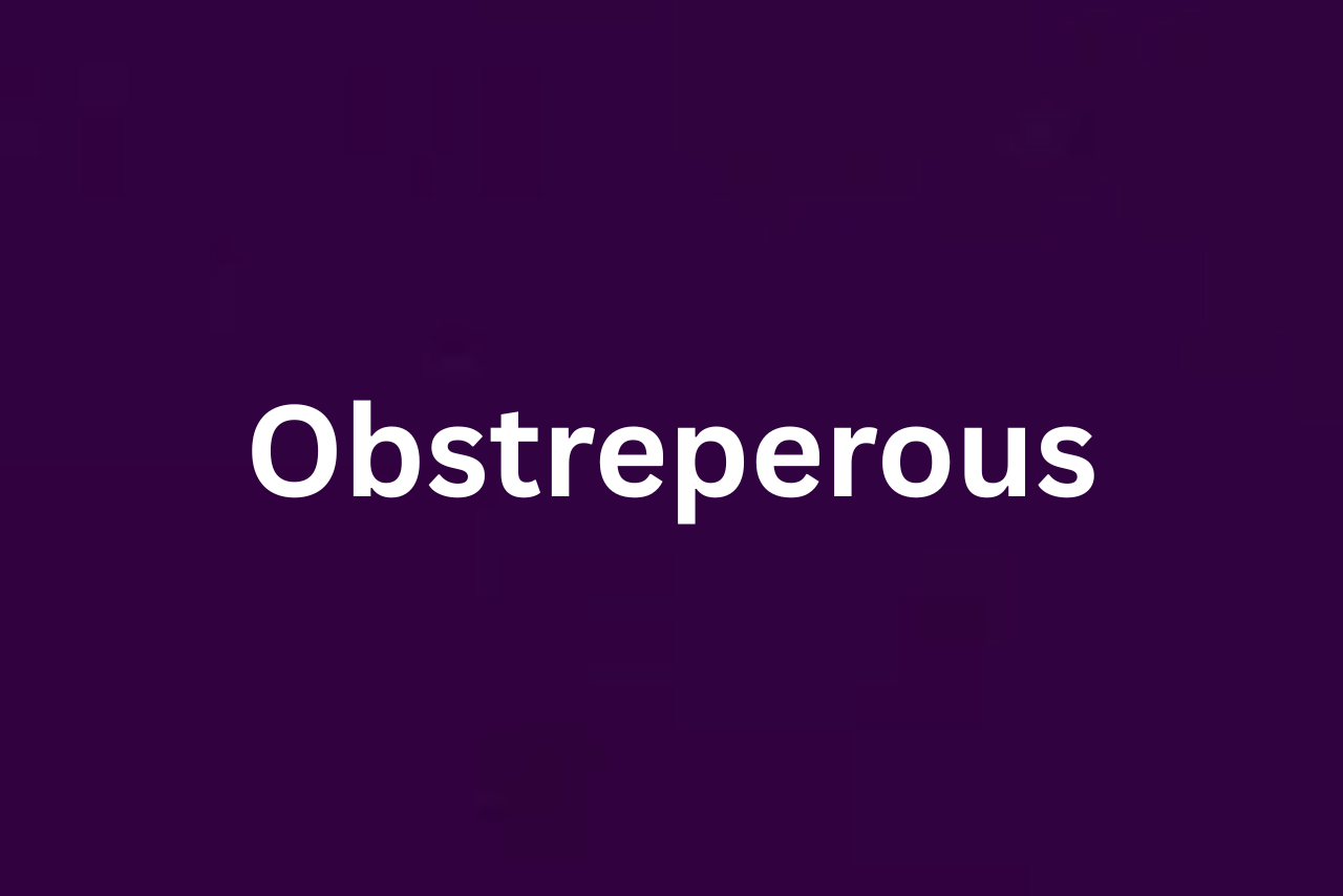 The word obstreperous and its meaning