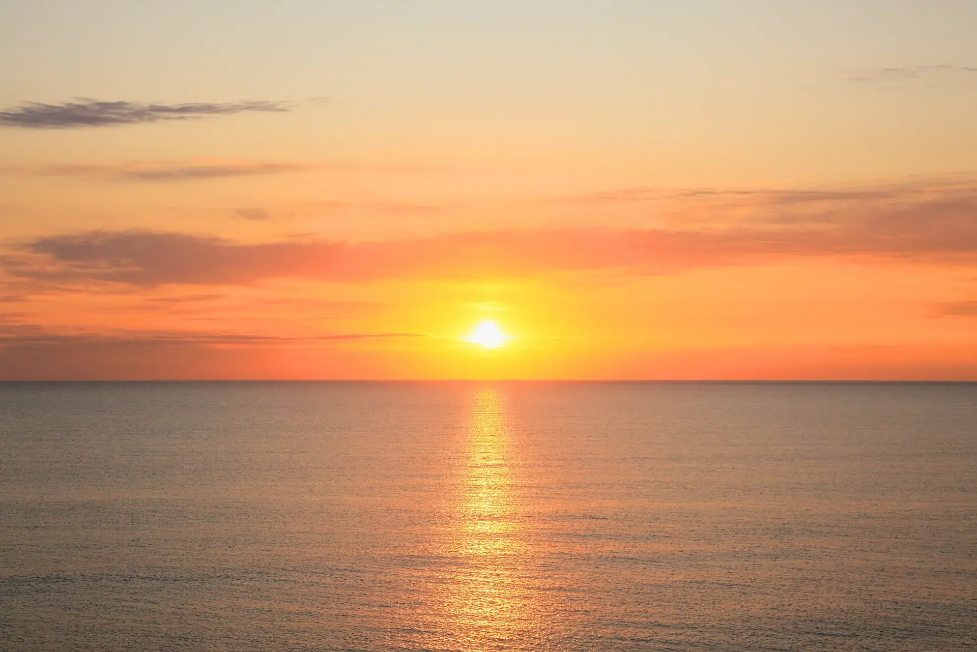 Sunrise over the horizon