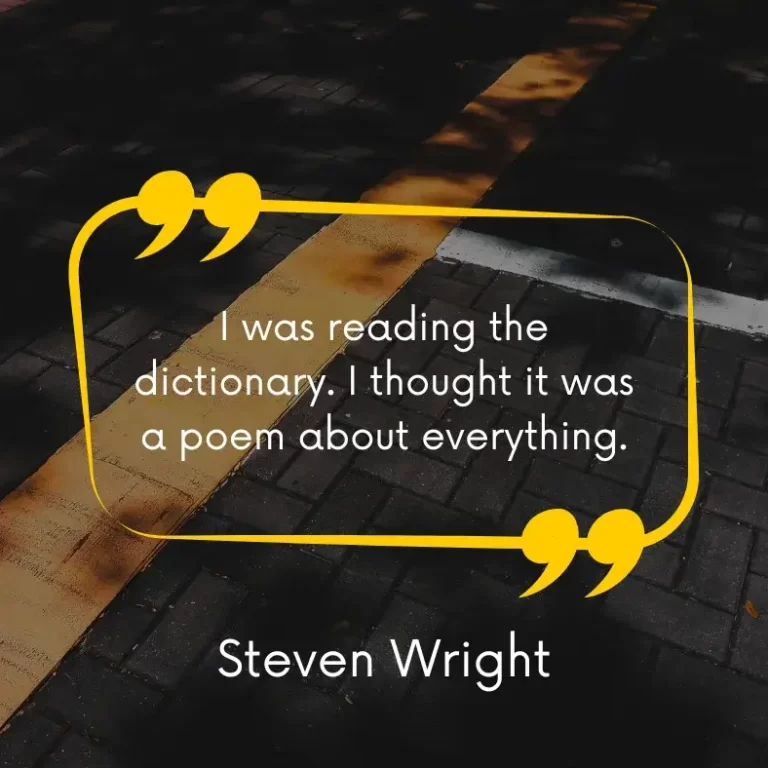 A quote about reading the dictionary and viewing it as a poem about everything