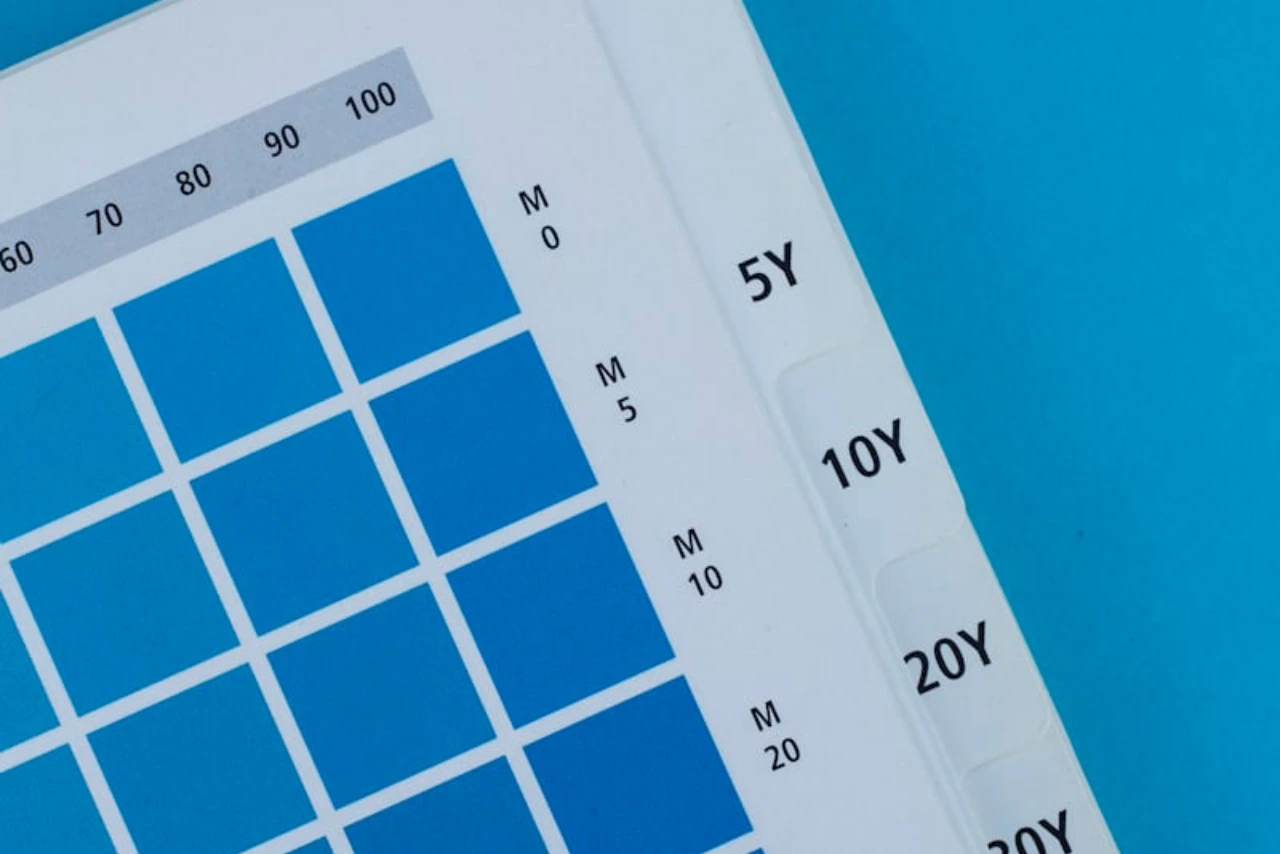 A project manager planning a product schedule with milestones, deadlines, and workflow charts on a digital calendar interface