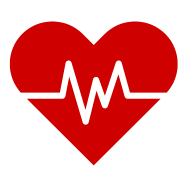 Stylized heartbeat line showing rhythm and life
