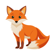 A red fox standing alert in a natural woodland setting