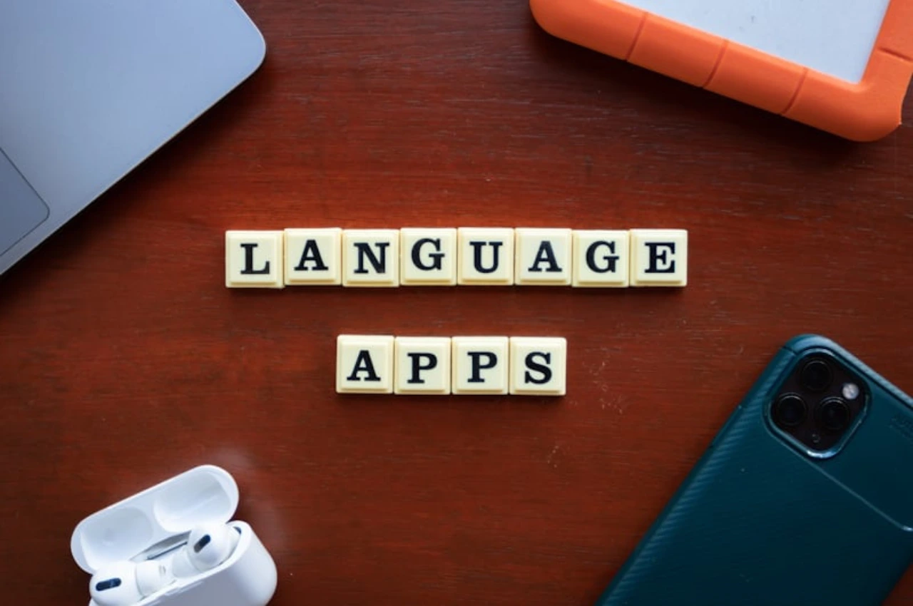 Best paid language learning apps and software displayed on digital devices