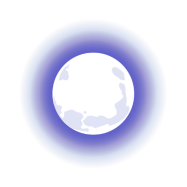 Full moon shining in a dark night sky