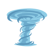 Powerful hurricane with swirling winds