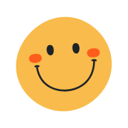 Smiling face showing joy and happiness