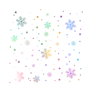 Snowflakes falling in a winter scene
