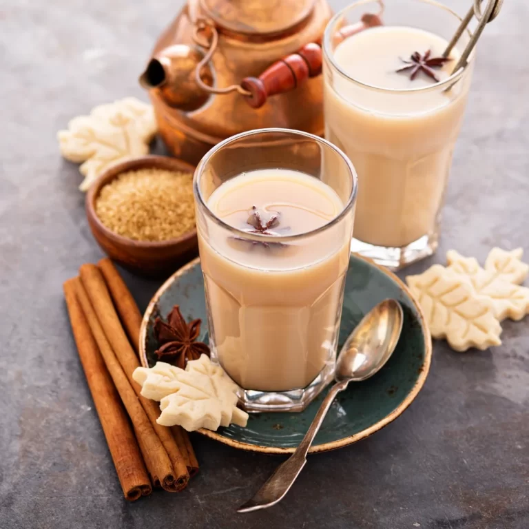 Spiced milk tea from Kenya infused with cinnamon and cardamom