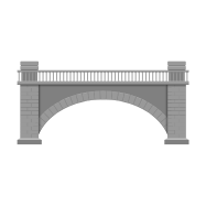 Stone bridge spanning over a river