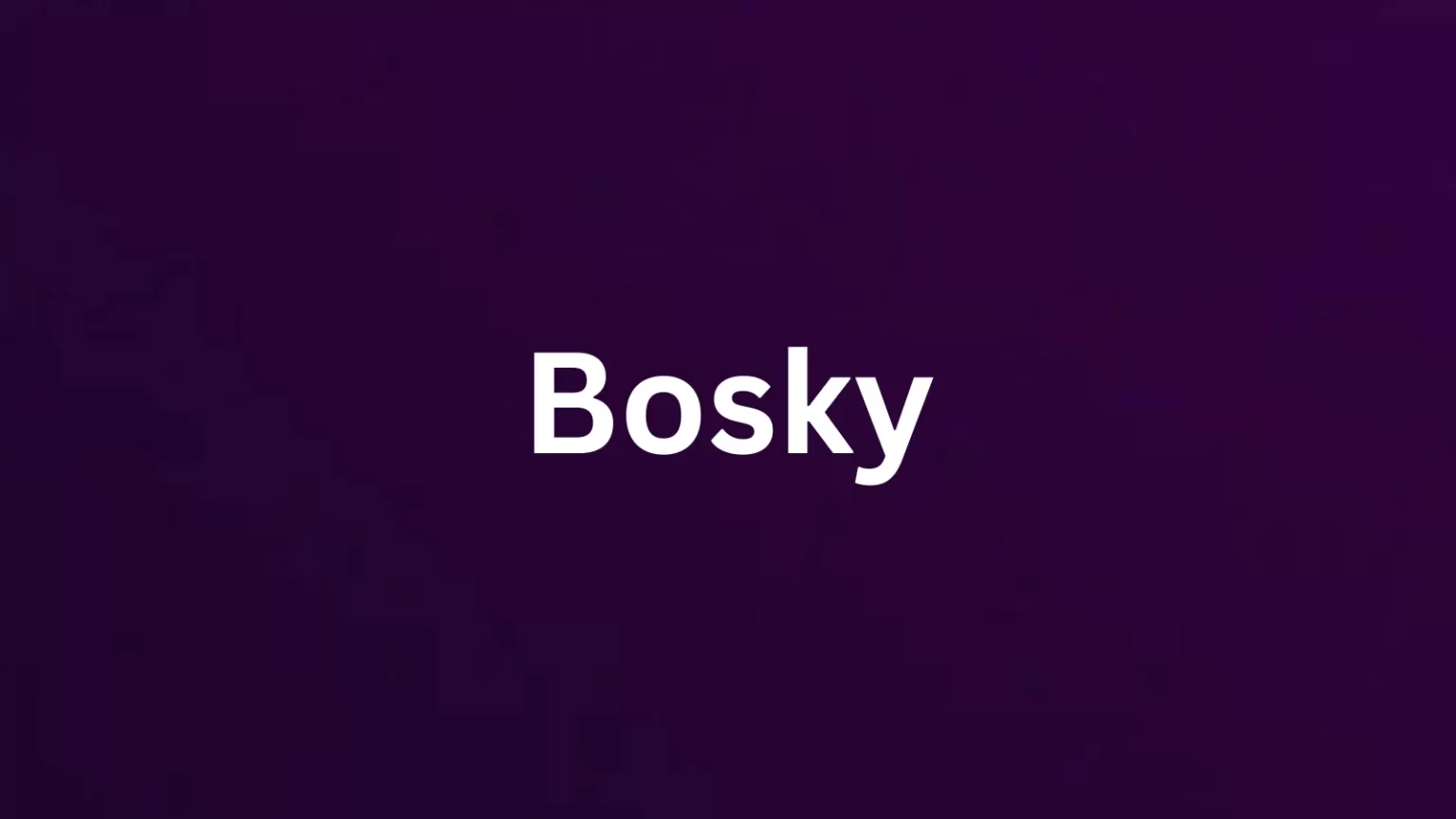 Bosky rare English word