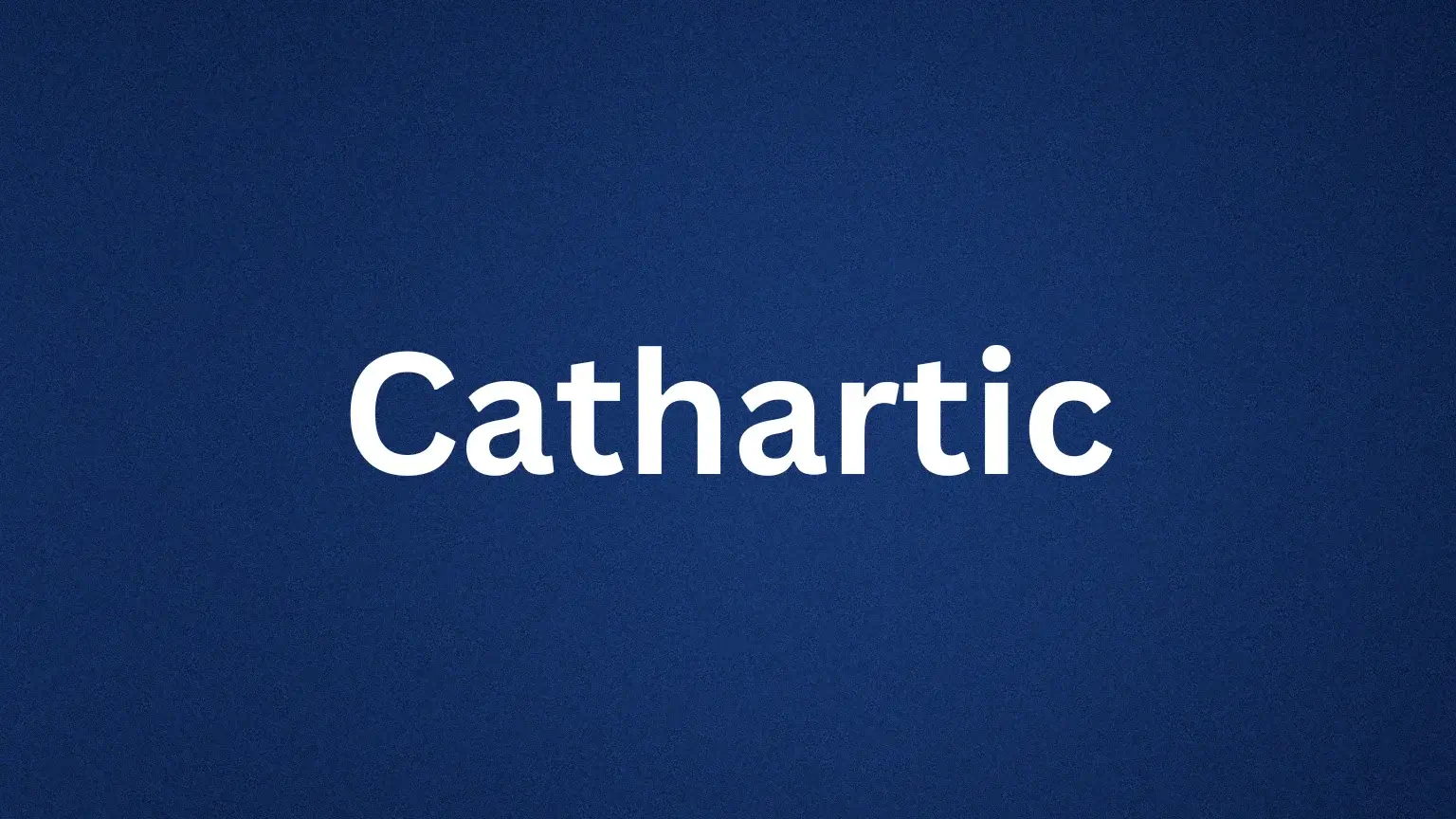 Cathartic rare English word